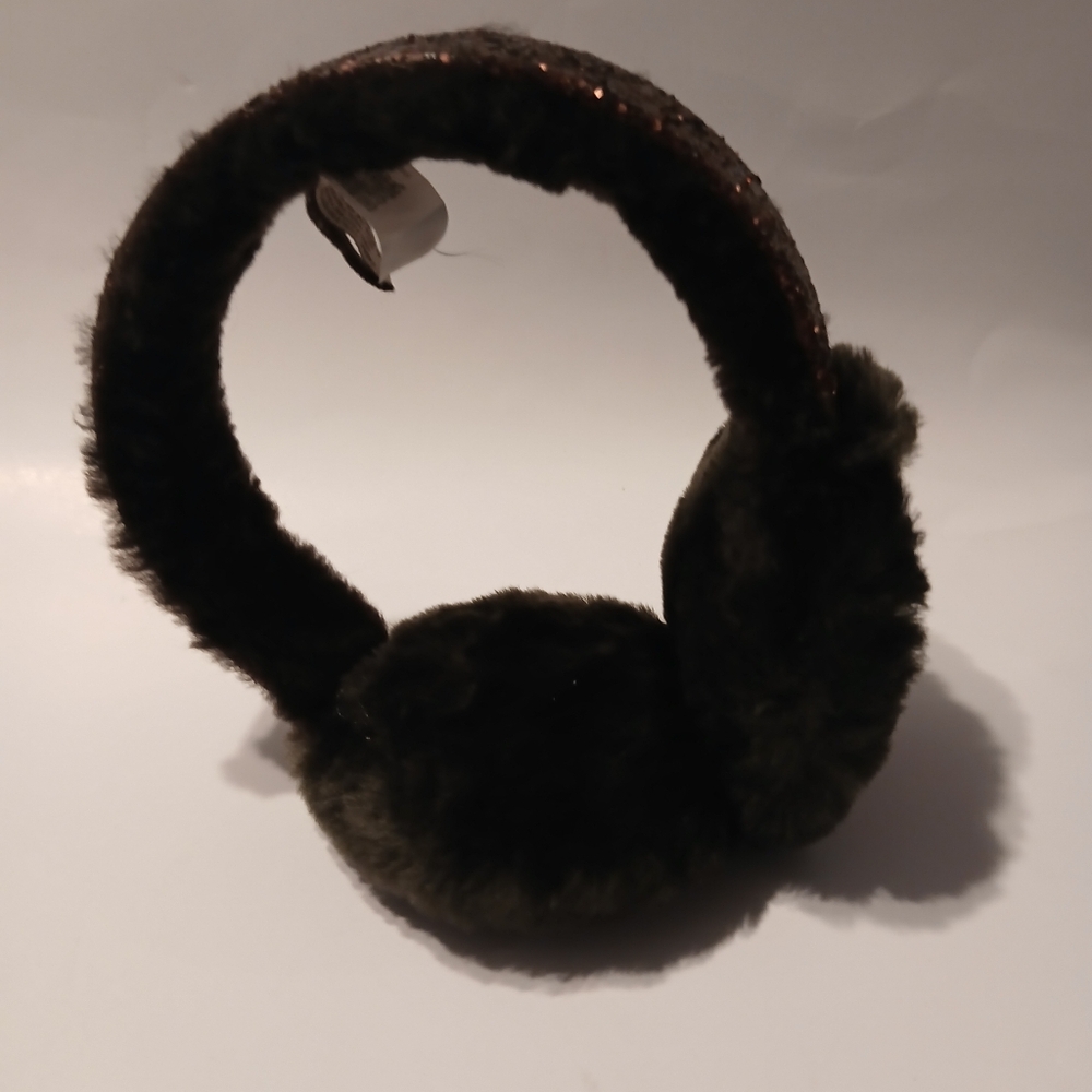 UGG  Youth Girls Black With Purple Sequin Earmuffs. - Picture 2 of 8